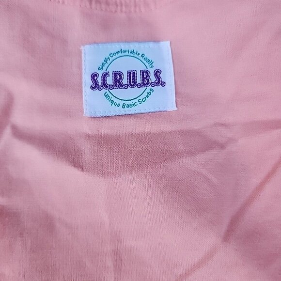 S.C.R.U.B.S Solid Peach Pink Cotton Long Sleeved Warm-up Jacket Ladies Sz Sm -EC - Picture 4 of 7